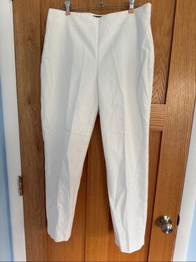 Talbots White Straight-Leg Ponte Pants